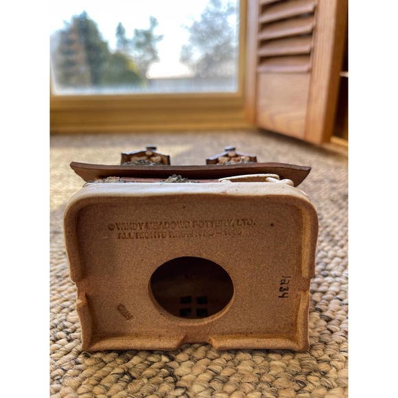 Windy Meadows Pottery KEEPTRYST INN Candle House Unsigned Jan Richardson - Picture 7 of 7